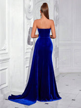 ADYCE ADYCE Women's Sweetheart Neck Backless Split Long Trailing Mermaid Formal Maxi Dress Evening Gown For Party